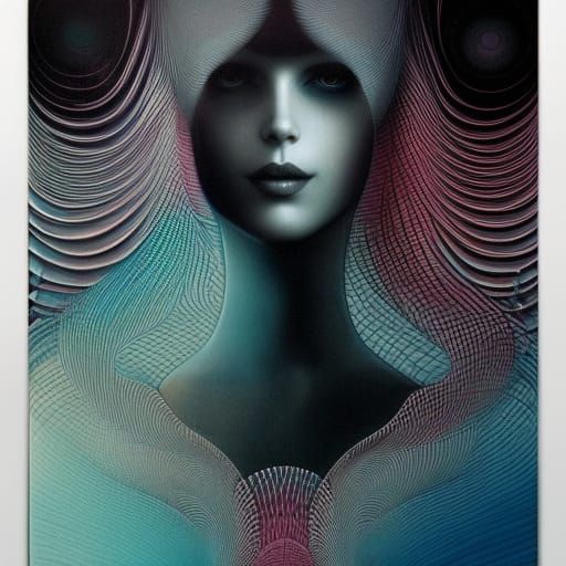 Psychedelic Sound Waves in Digital Surrealist Style