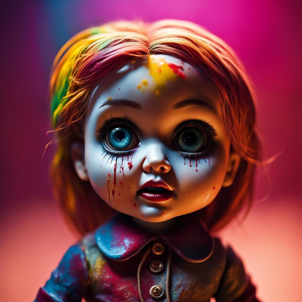 Intricately Detailed Hyperrealistic Scary Doll Concept Art