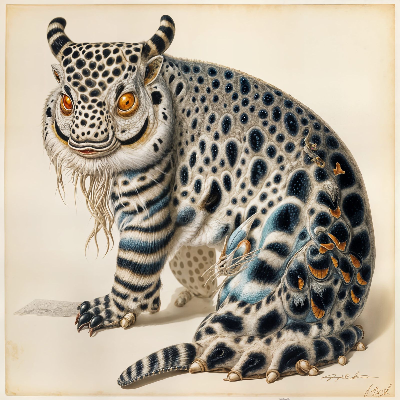 Bizarre Creatures Feast in Surreal Restaurant, Contre-Jour P...