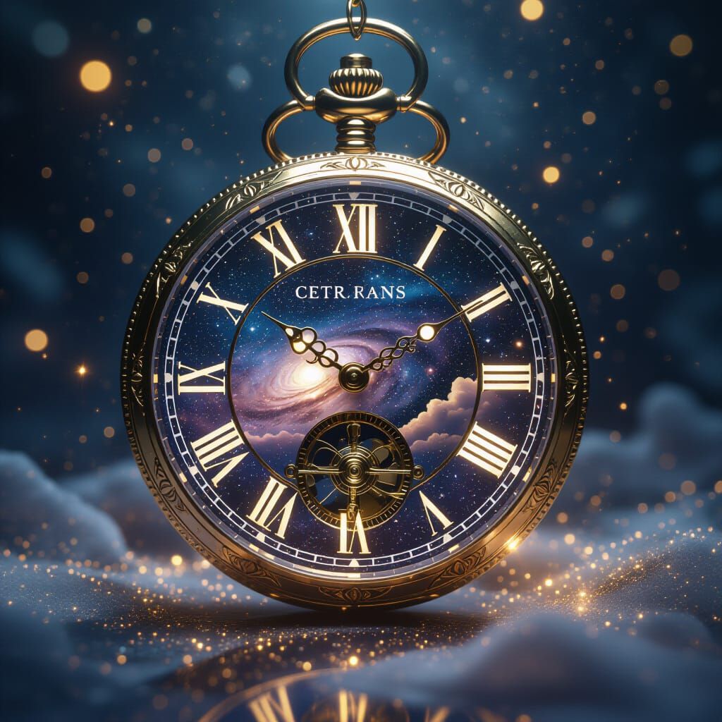 Celestial Steampunk Pocket Watch in 8K
