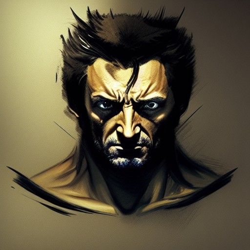 Sinister Wolverine Portrait in Digital Art Style