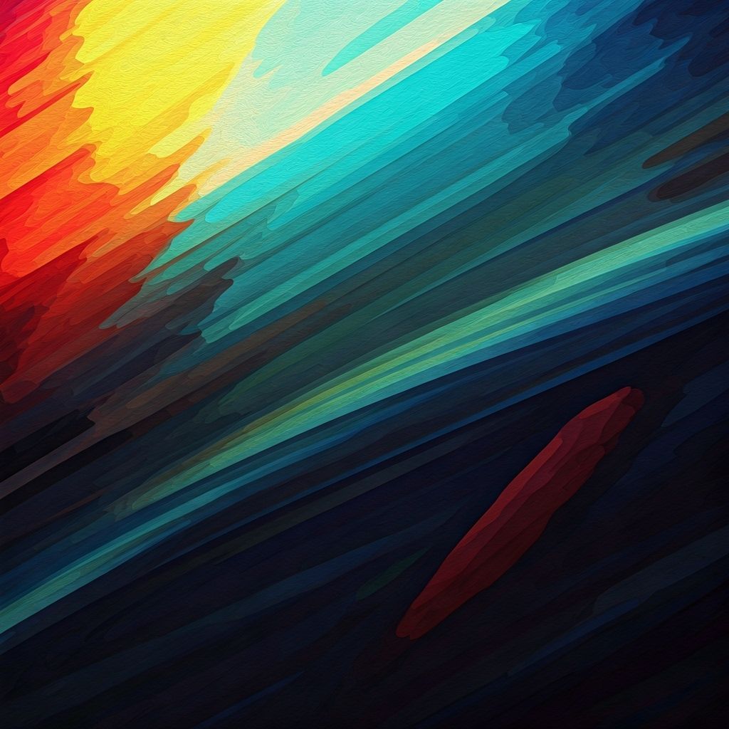 Melting Ice Violin in Sun: Neo-Impressionist Oil Painting