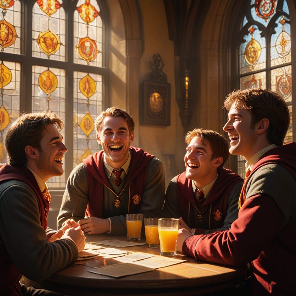 Seamus Finnegan Laughing in Gryffindor Breakfast Area