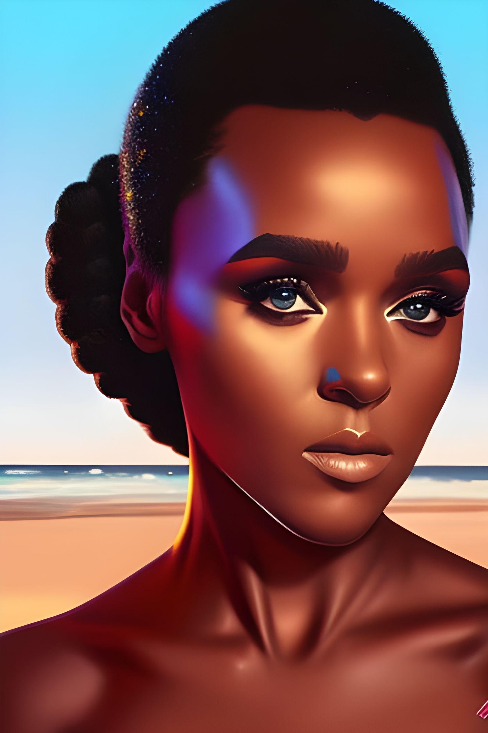 Janelle Monáe At The Beach