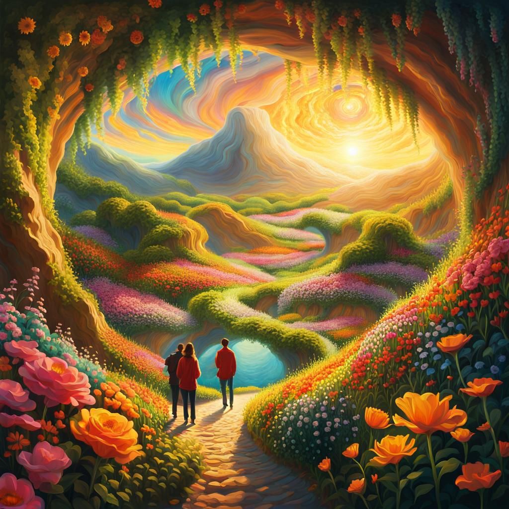 Surreal Earthscape: Impressionist Heaven in Van Gogh Style