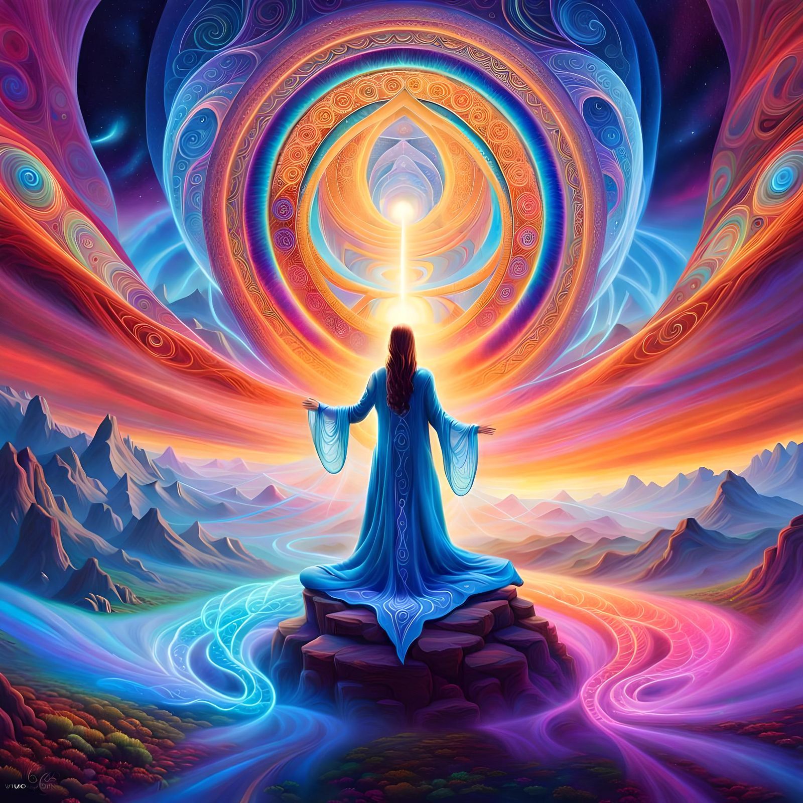 Surreal Landscapes with Mystical Beings