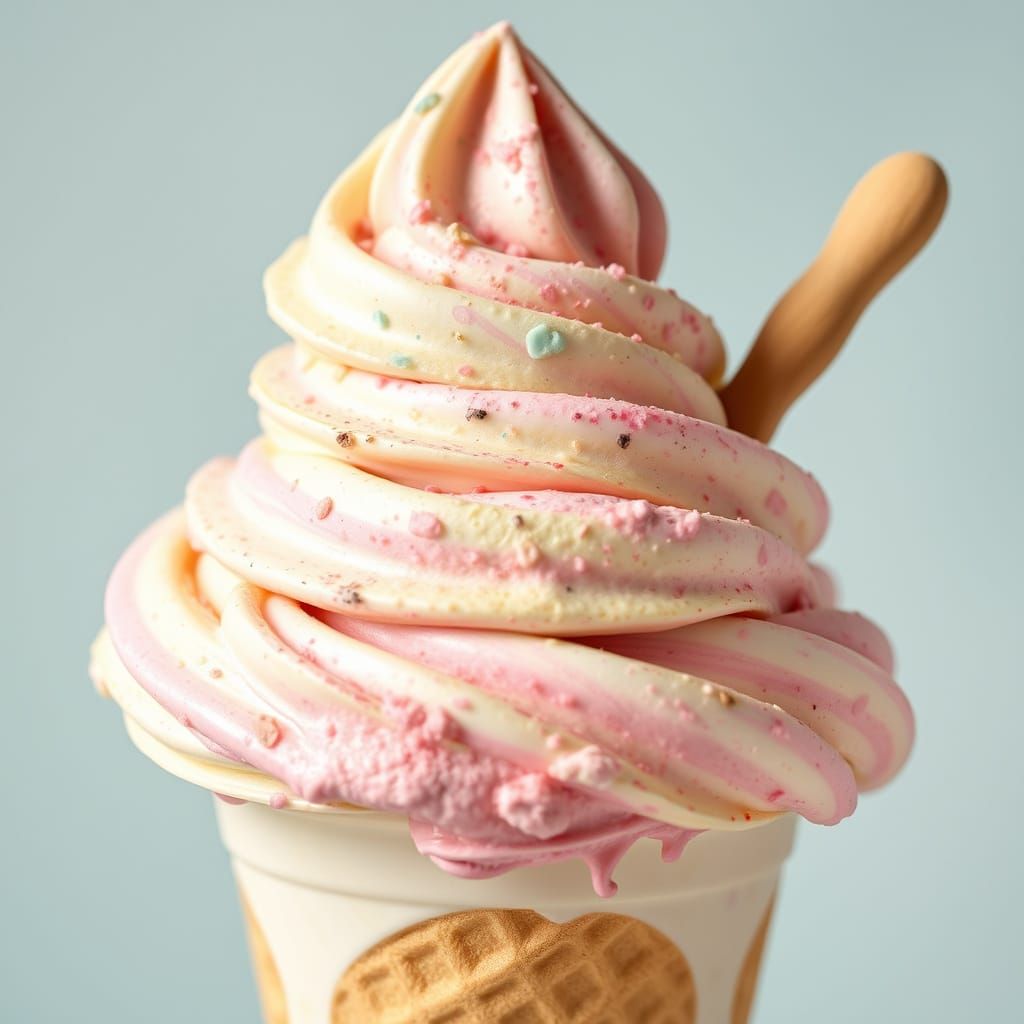 Pastel Ice Cream in Surrealist Pop Style