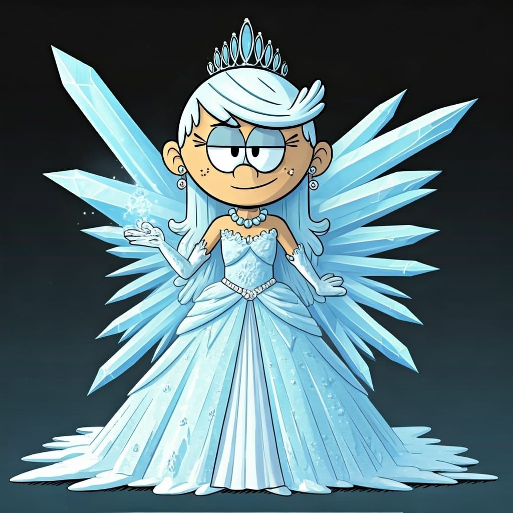 Picture Lola Loud from The Loud House as an ice fairy, creating a winter wonderland with her magical powers. She wears a...