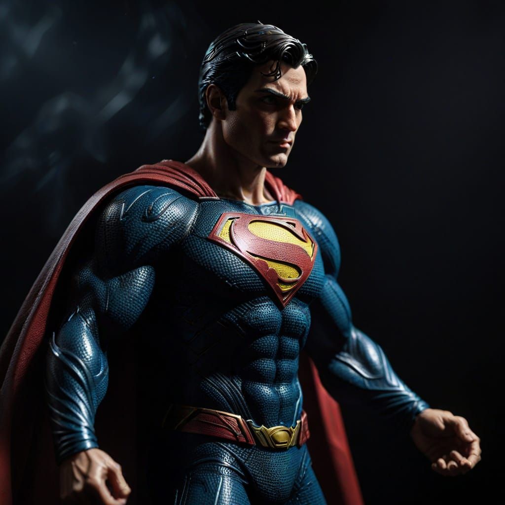 Superman Action Figure in a Plastic Blister Package, Hyper-R...