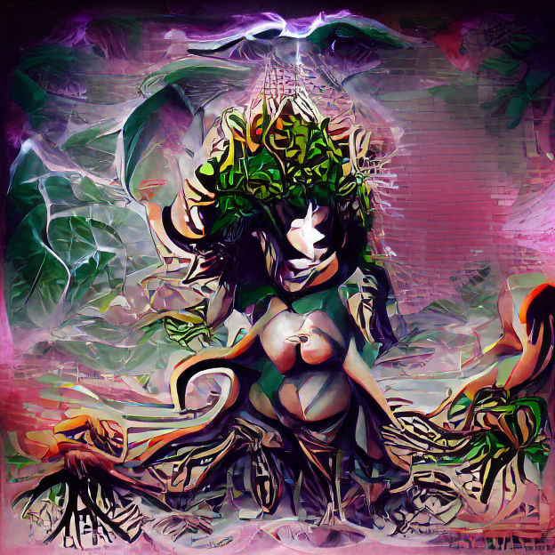 Stylized Demon Mother Nature Artwork
