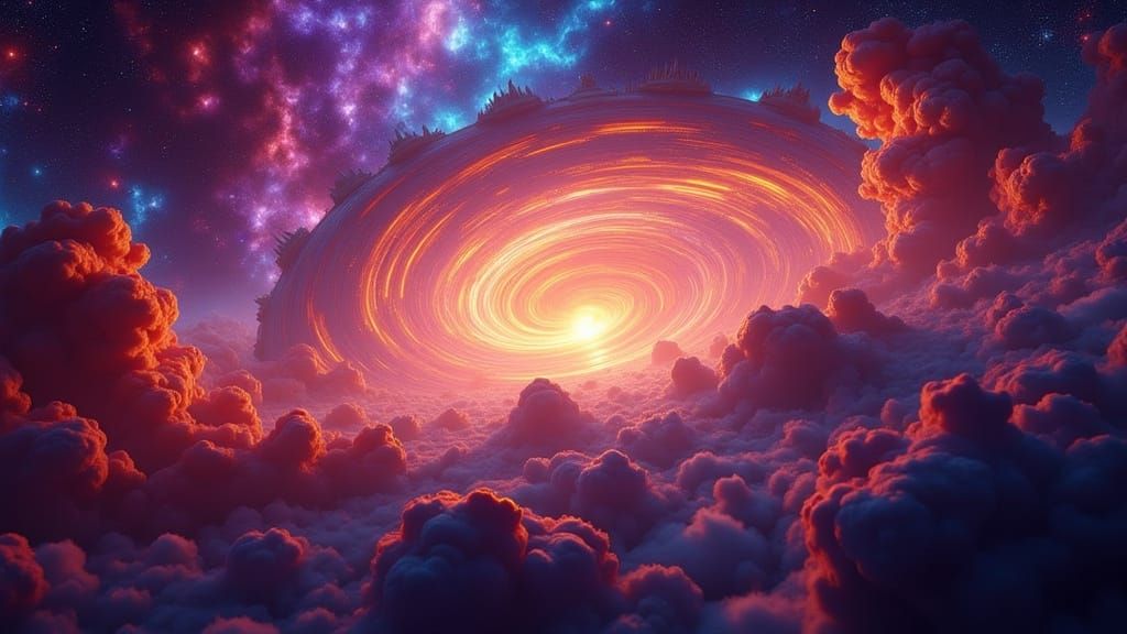 Big Bang: Hyperrealistic Cosmic Swirl