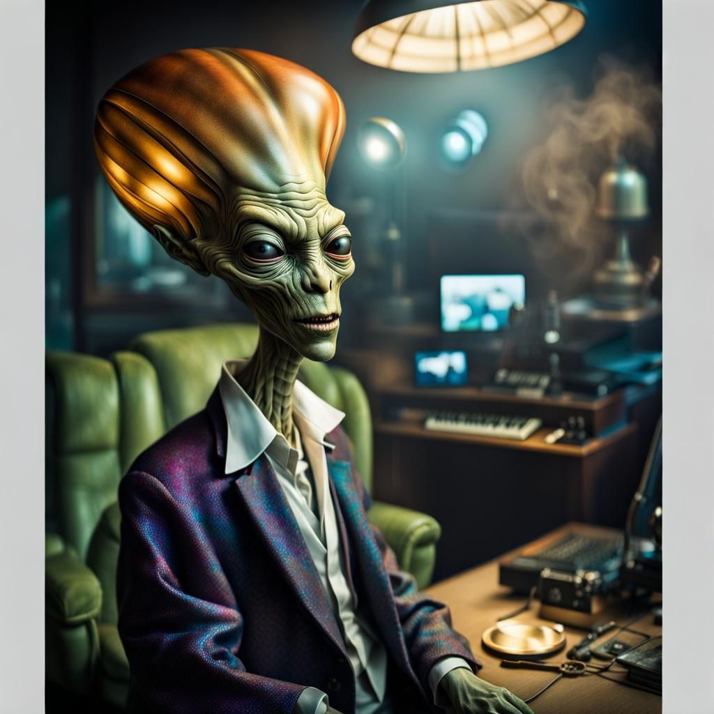 Extravagant Alien Characters in Cosmic Dreamscape