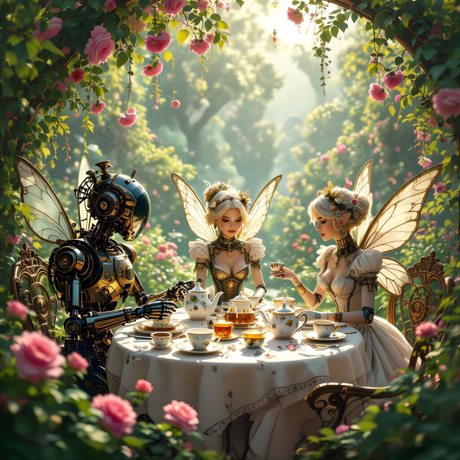 Steampunk Tea Party in Clockwork Garden