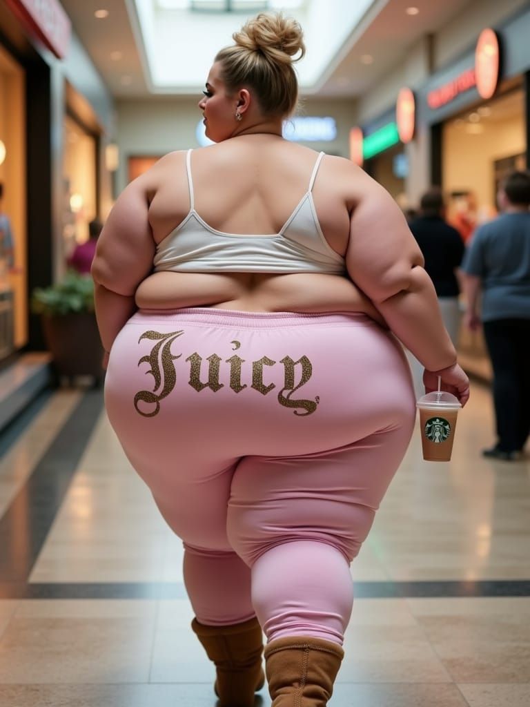 Gothic Juicy Girl Struts Through the Mall