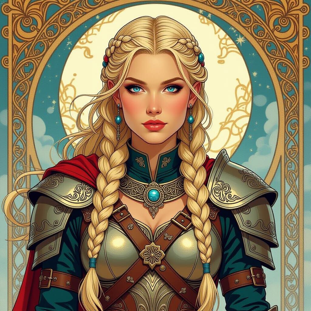 Valkyrie in Art Nouveau Style