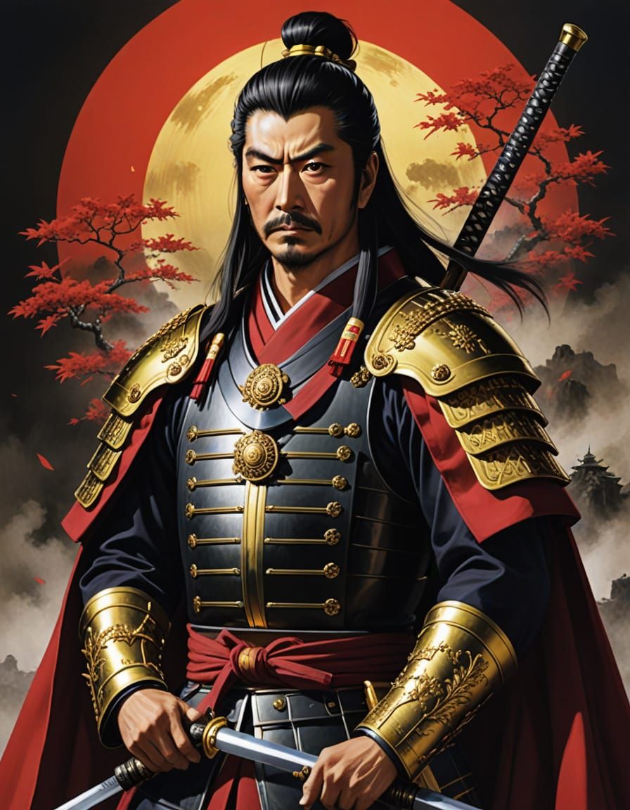 Historical Japanese Warlord Oda Nobunaga Portrayed in Meticu...