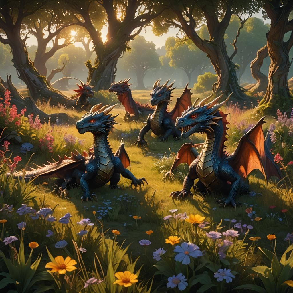 Dragons Play Hide and Seek: Matte Painting