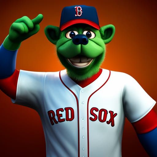 Green Fur Wally at Fenway: Hyperrealistic Mascot