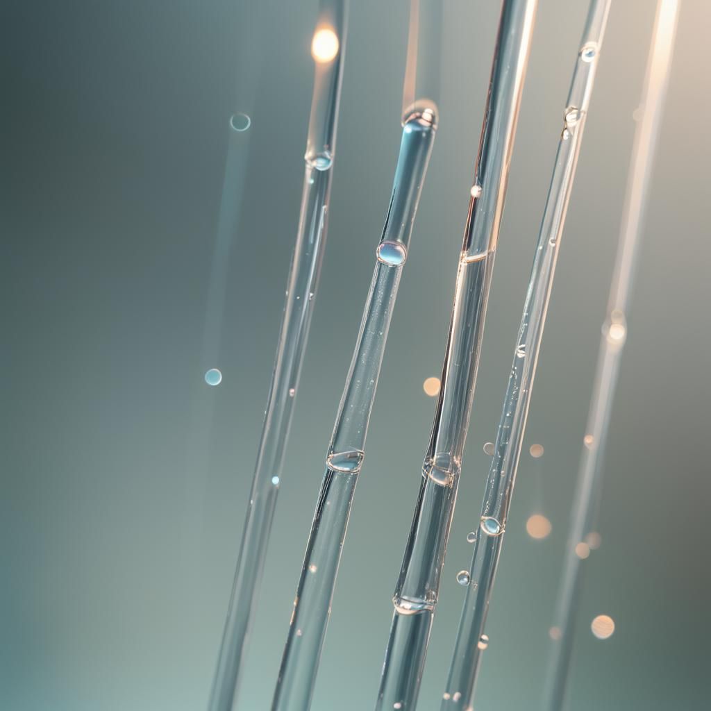 Enchanting Glass Rod Floating in Magical Light