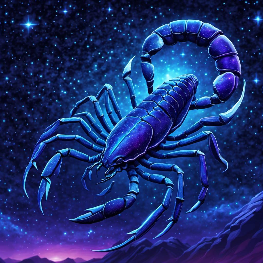 Scorpio Zodiac Sign in a Starry Night Sky