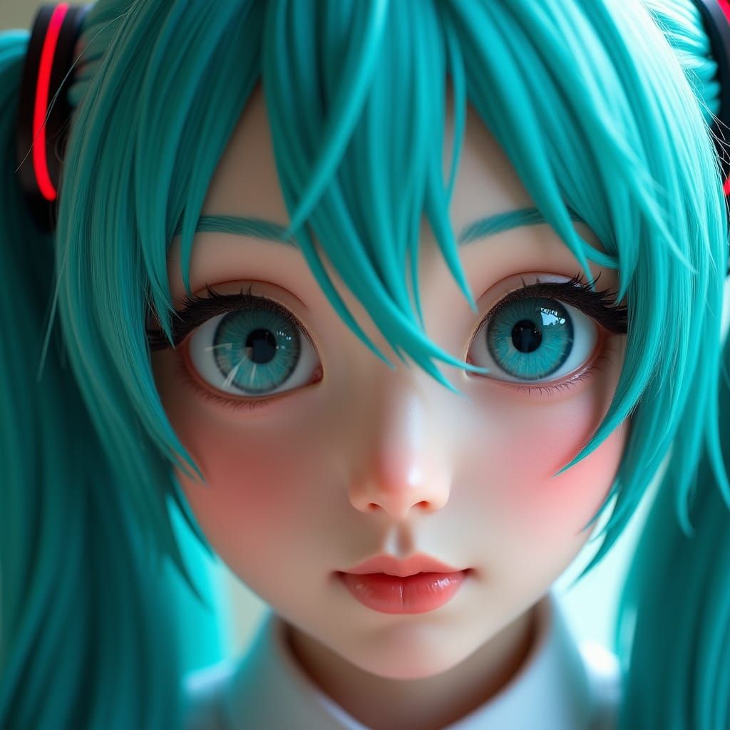 Hatsune Miku: Professional Portrait with Turquoise Hair