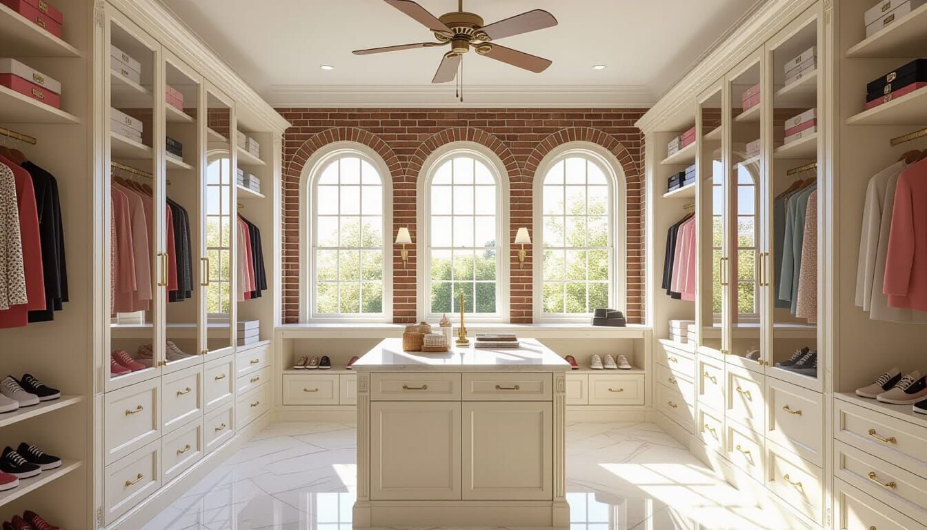 Victorian Walk-In Closet: Organized Luxury