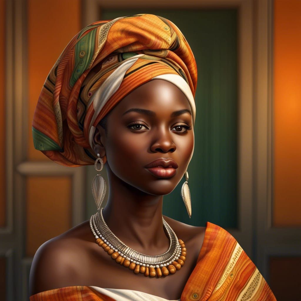 Realistic Portrait of a Beautiful Ivorian Woman