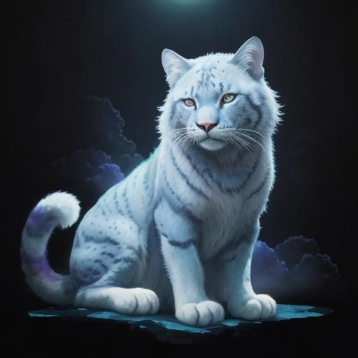 (THERE IS ALWAYS A BIG CAT MADE OF CLOUDS in this design.)(C...