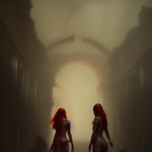 Sinister Redhead: Dark Fantasy Horror Masterpiece