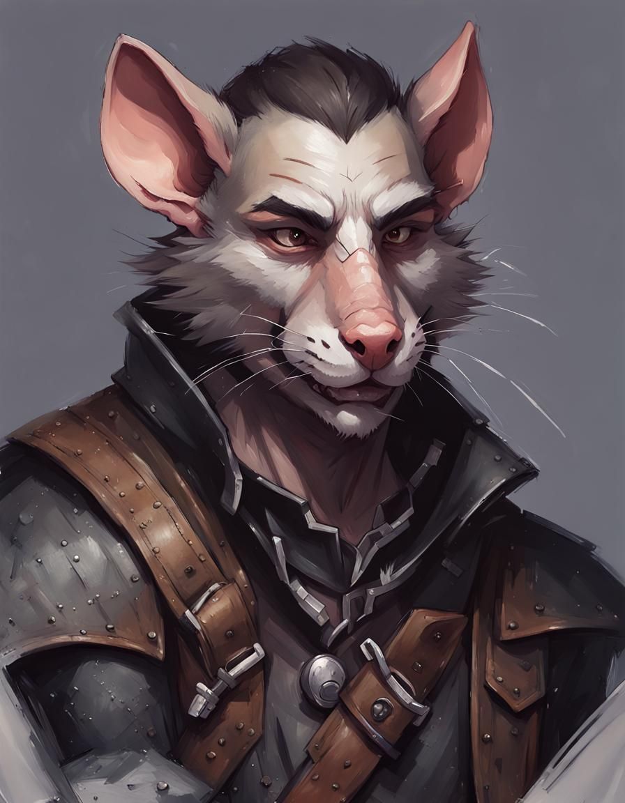 Wererat Bandit Leader in Sewers, Detailed Art
