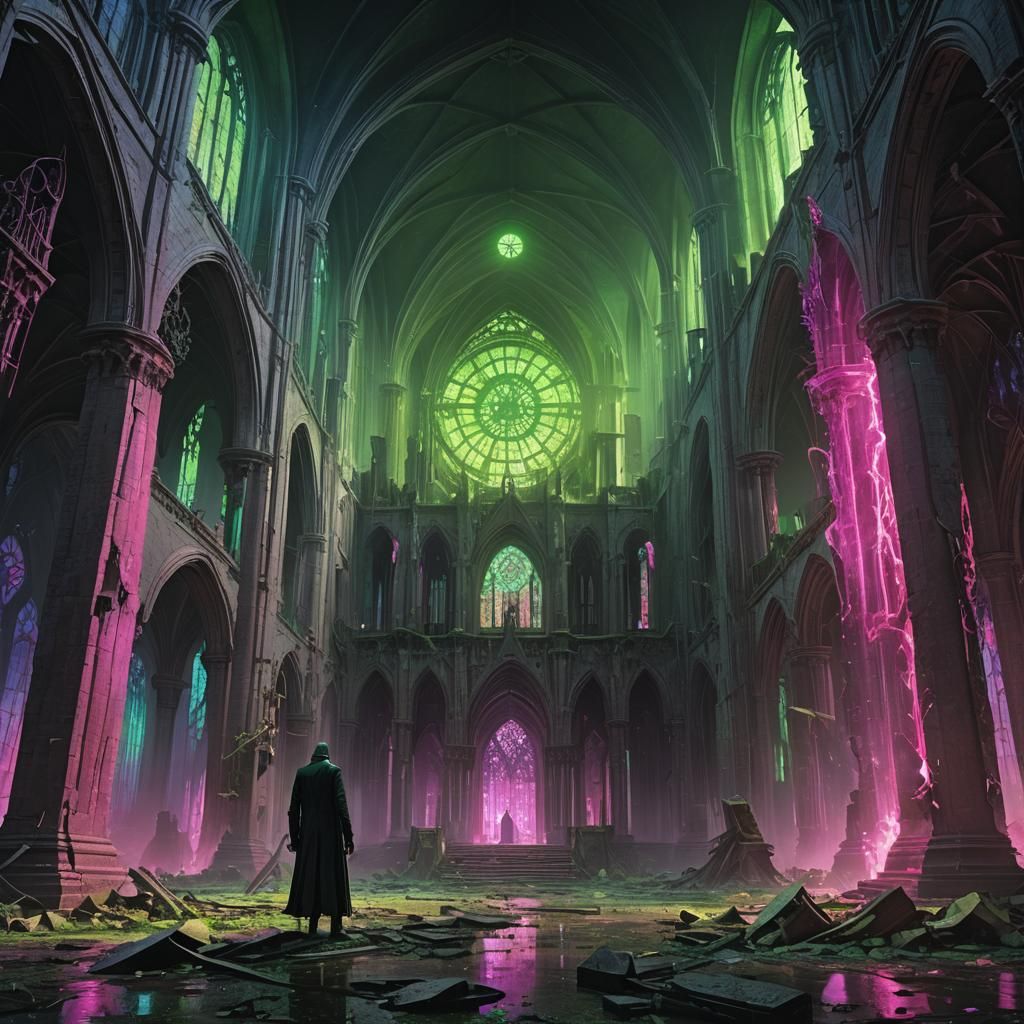Slenderman Dominates Cathedral in Dramatic Concept Art