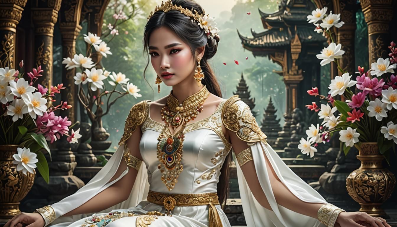 Young Girl in Thai Tribute: Detailed 3D Anime Art