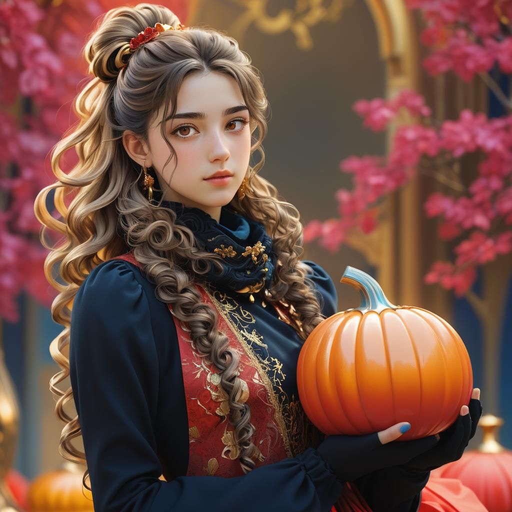 Anime Portrait of a Beautiful Italian Woman