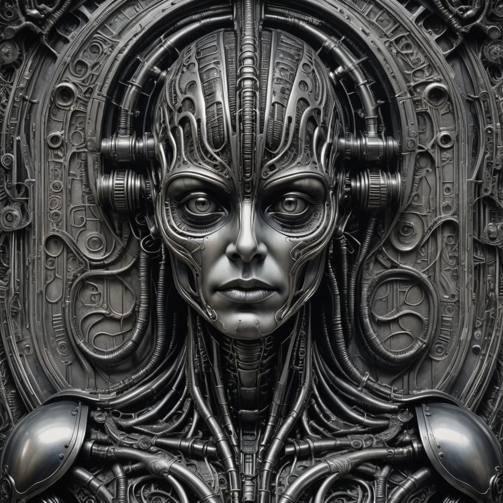 Inspired by 'Li I' painted by H.R. Giger