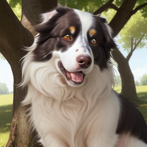 Heterochromatic Border Collie in Natural Light