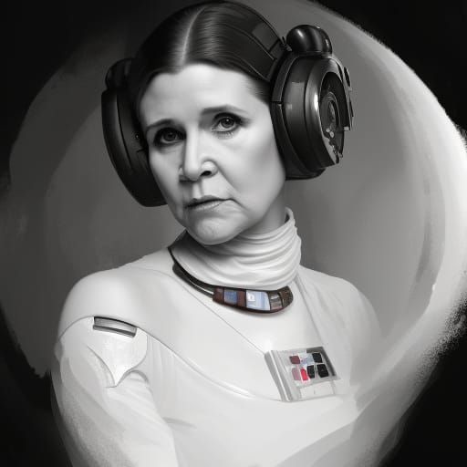 Princess Leia Portrait in Hyperdetailed Digital Art
