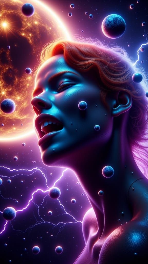 A fantastic redheaded giantess Galactic Goddess