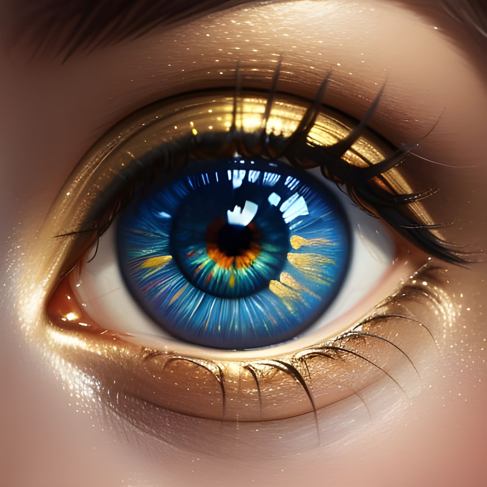 Sad Woman's Eyes Conveying Love and Regret