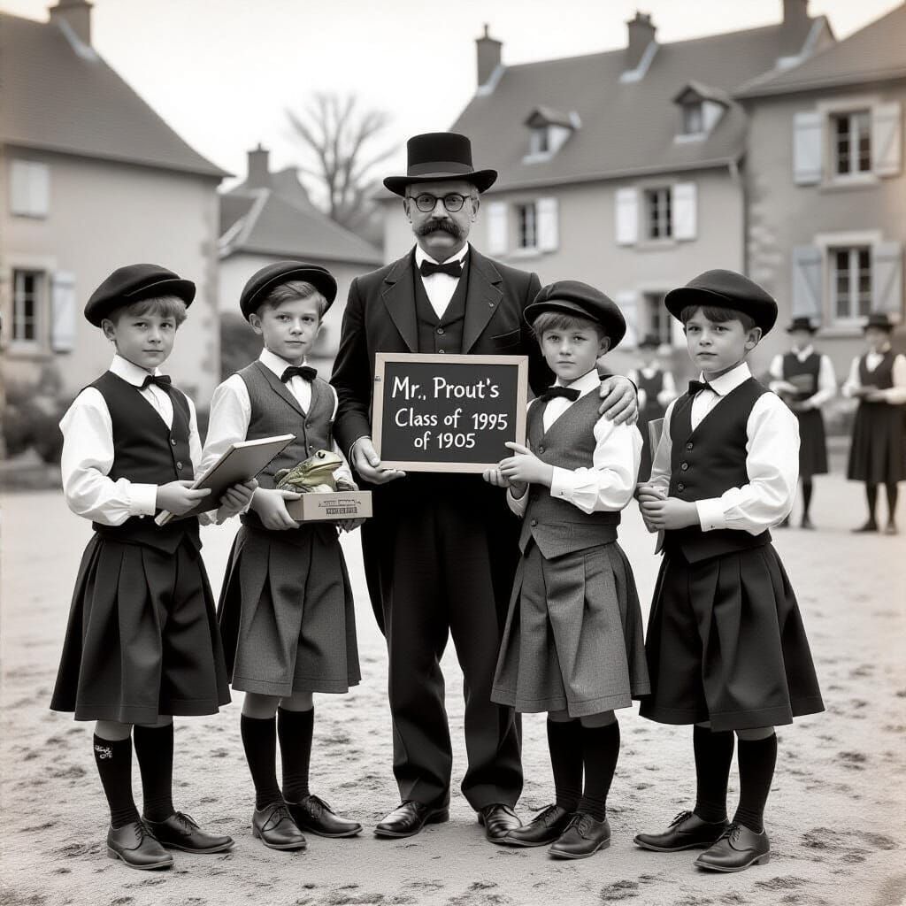 1880s French Schoolboys in Nadar Style