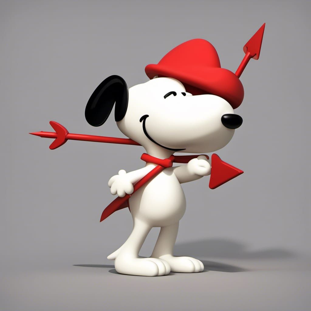 Snoopy the Archer: A 3D Peanuts Scene