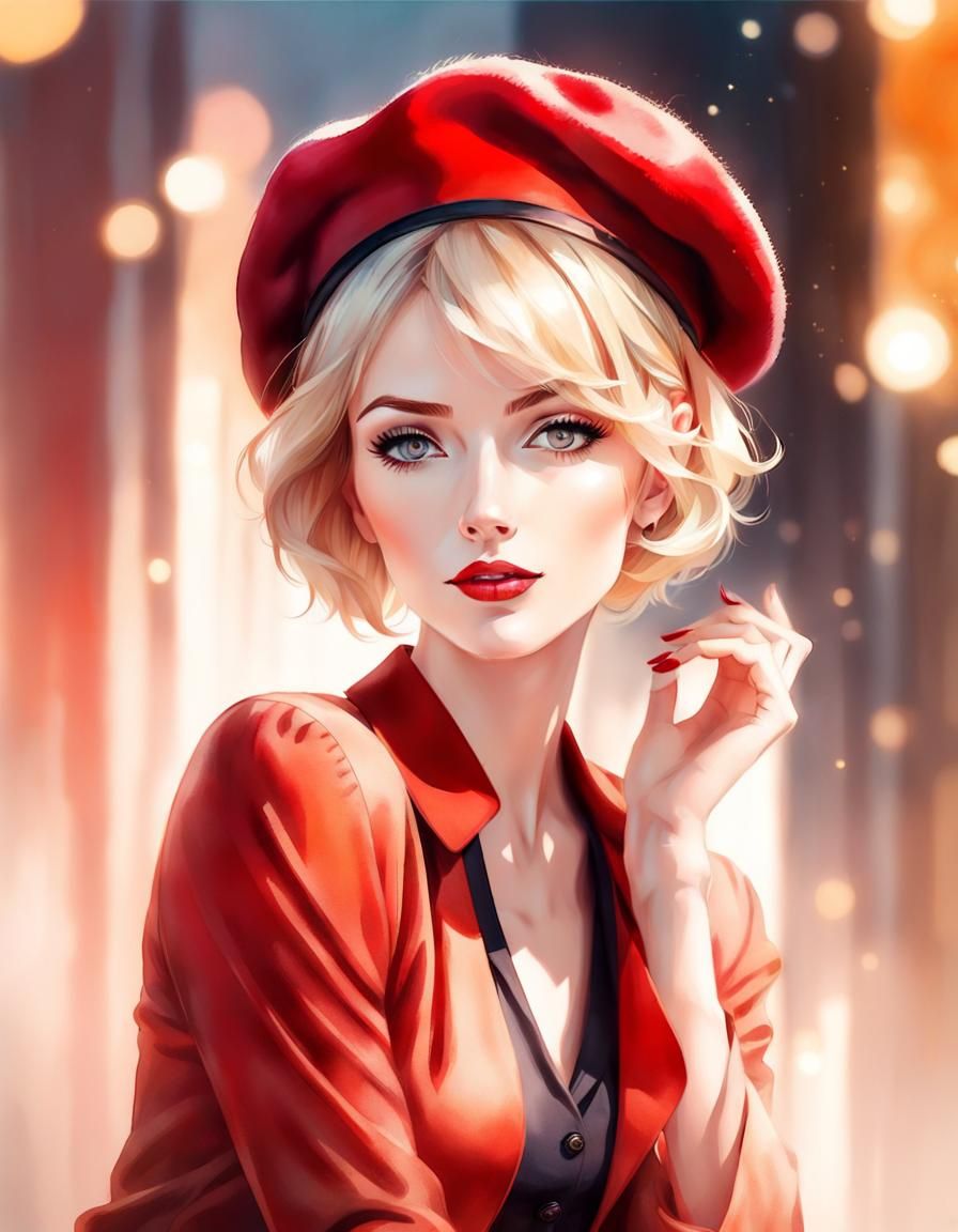 Glamour Portrait of a Stylish Blonde Girl