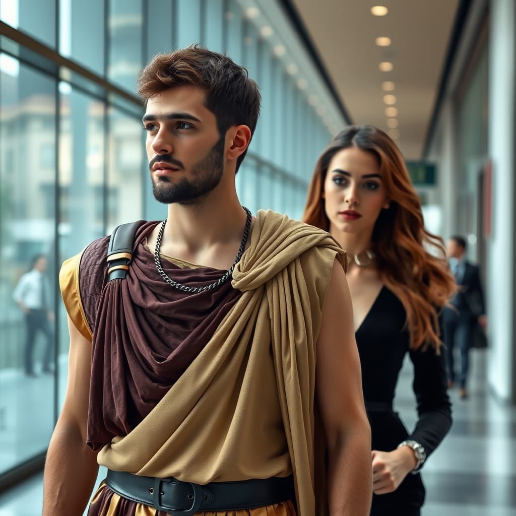 Roman Emperor in Business Center, Classical Style