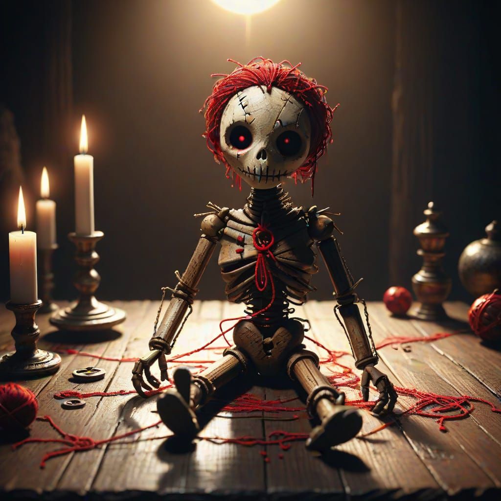 Voodoo Doll Fights Dark Magic with Intense Determination in ...