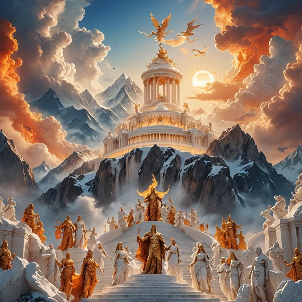 Gods Gather Atop Mount Olympus