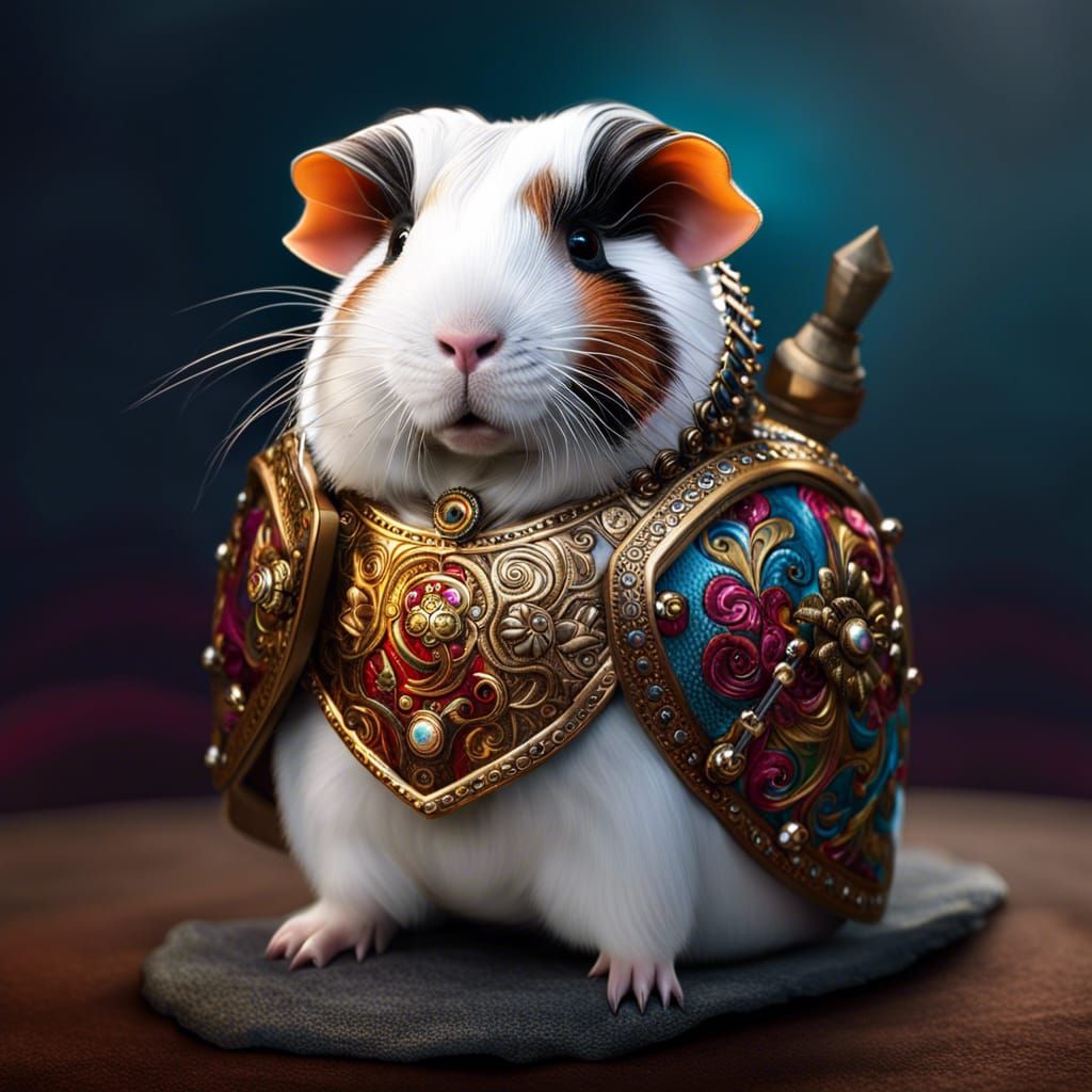 Guinea Pig Warrior in Roman Armor