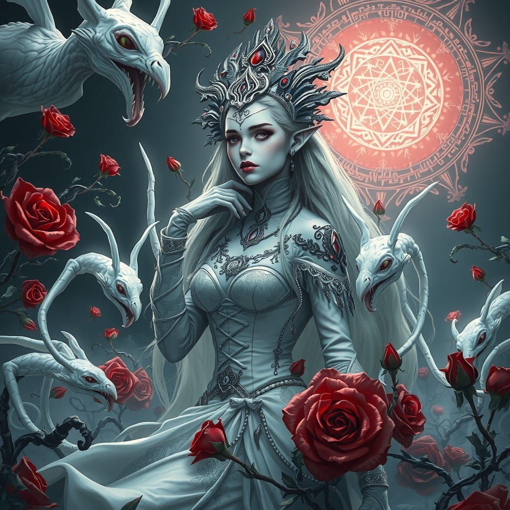 Cryptopunk Goddess of the Dark Fantasy Realm