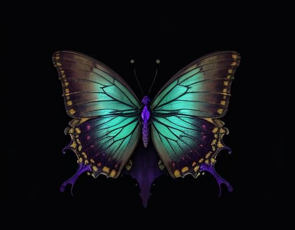 Poisonous Butterfly Monster in Dark Fantasy Style
