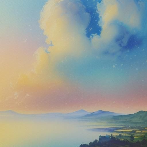 Impressionist Gouache Painting with Thick Brushstrokes