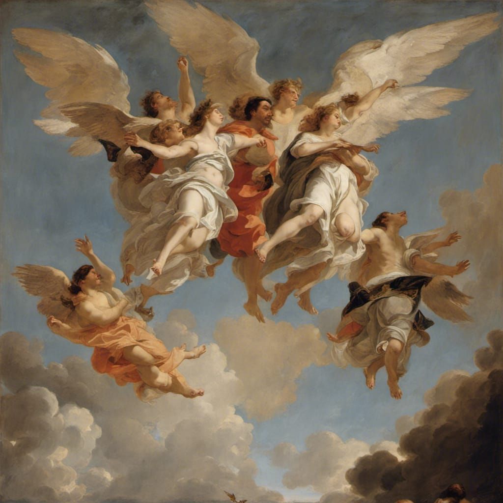 Angelic Ascent in Baroque Style