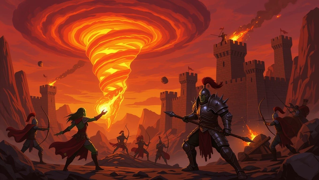 Hobgoblin Fortress Defense Against Centaur Invasion